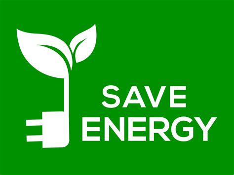 Save energy vector logo, Green background Save energy logo or icon ...