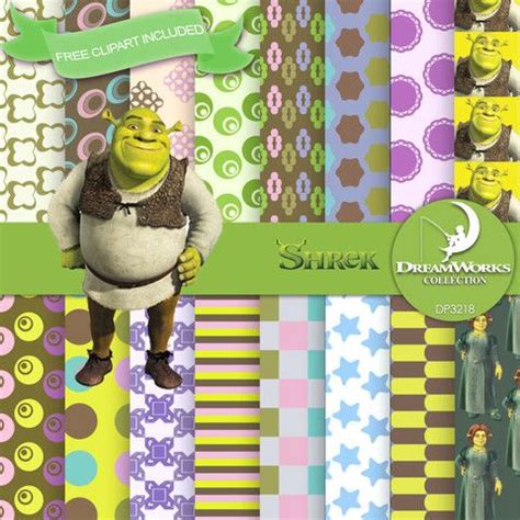 Shrek Digital Paper DP3218 | Digital paper, Shrek, Digital texture