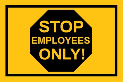 Copy of Stop Employees Only Sign Board Template | PosterMyWall