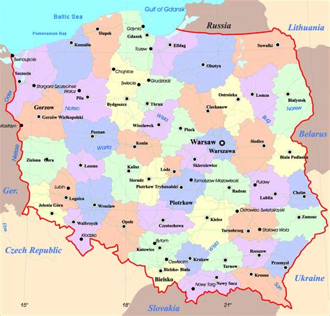 Maps of Poland | Detailed map of Poland in English | Tourist map of Poland | Road map of Poland ...