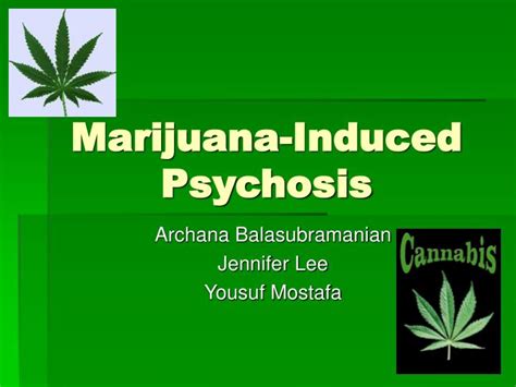 PPT - Marijuana-Induced Psychosis PowerPoint Presentation, free download - ID:2754915