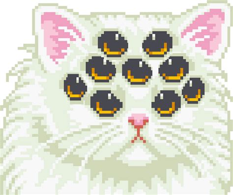 pixel art cat eyes gif | WiffleGif