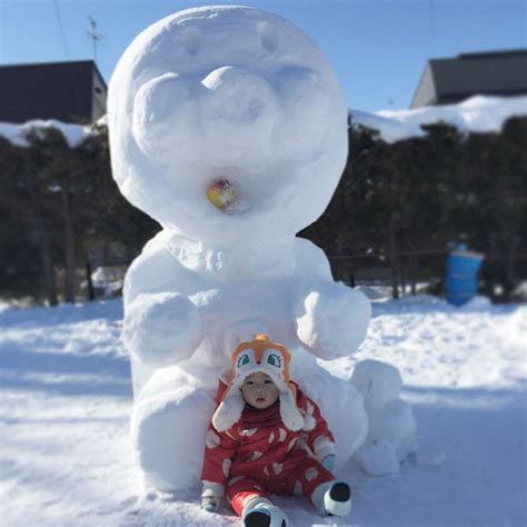 Creative Snow Sculptures Appear In Streets Of Japan After A Heavy ...