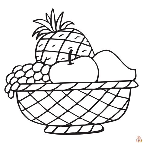 Fruit Basket Coloring Pages - Fun, Free & Printable Coloring