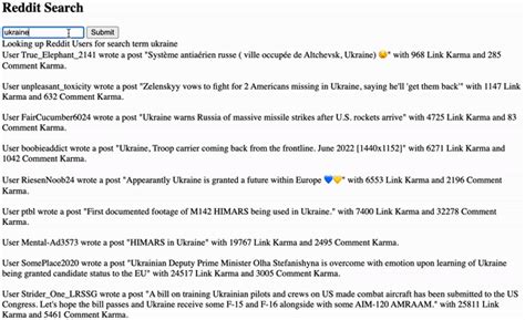Reddit Search Interface