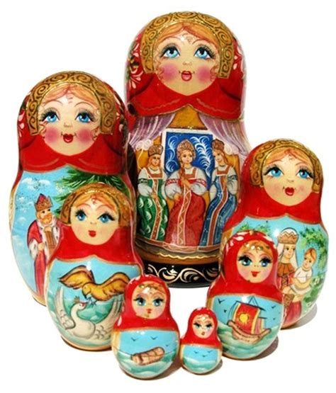 Russian Matryoshka Doll Beauties 7 Piece - GreatRussianGifts.com