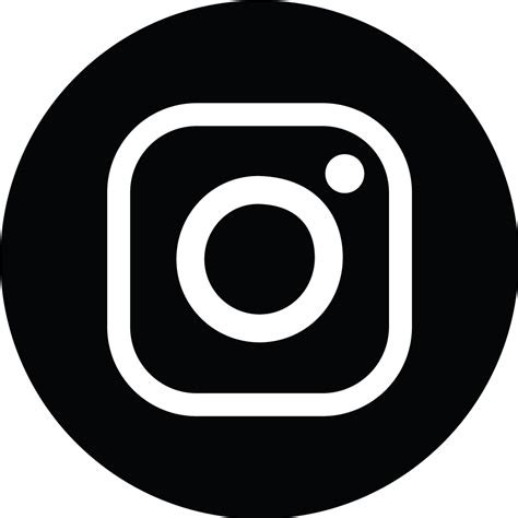 Instagram Logo Black and White PNG Images 2023