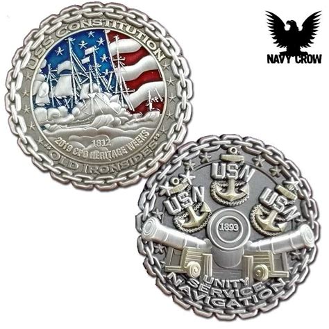 USS Constitution Navy Custom Challenge Coin for its Sailors.