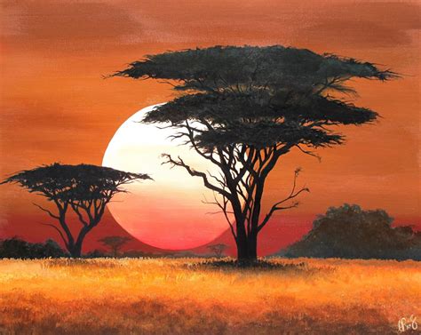 Pin by Louise Morton on Cool Things for Home | Sunset painting, Landscape paintings acrylic ...