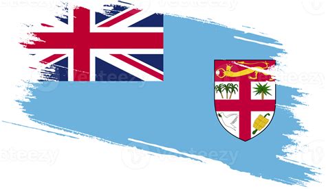 Fiji flag with grunge texture 12026942 PNG