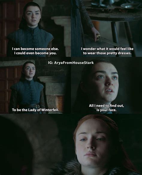 Arya was cruel towards Sansa this... - Game of Thrones Memes | Facebook