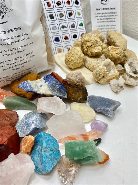 2 EXTRA LARGE 7 Lb Gemstone Mining Crystal Bag Kits & 10 Break - Etsy ...