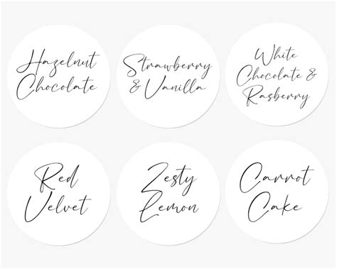 Cake Flavour Stickers Flavour Labels Custom Cake Labels - Etsy
