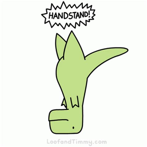 Cute Dino GIF - Cute Dino Handstand - Discover & Share GIFs