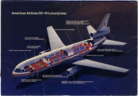 Cabin layout of an American Airlines DC-10 : r/aviation