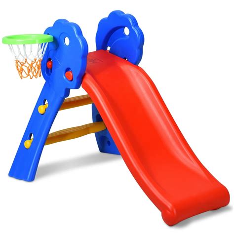 Costway Children Kids Toddlers Folding Slide W/Bask - Walmart.com ...