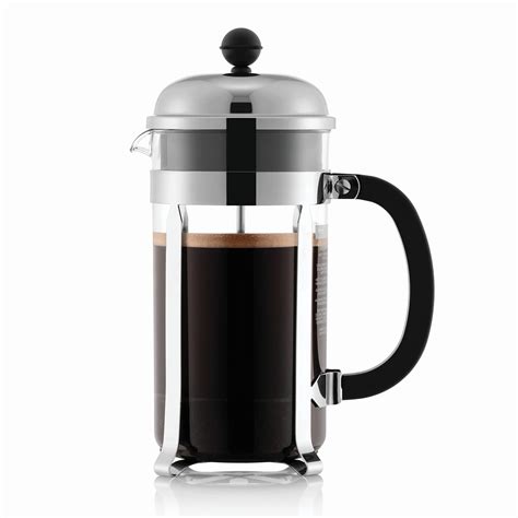 Buy BODUM Chambord 8 Cup French Press Coffee Maker, Chrome, 1.0 l, 34 ...