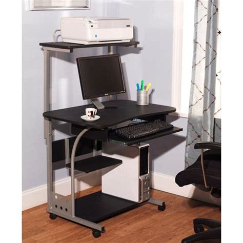 Mobile Computer Tower with Shelf, Multiple Finishes - Walmart.com | Computer desk with shelves ...