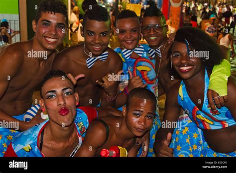 People at Carnival parade in Pelourinho District, Salvador (UNESCO ...