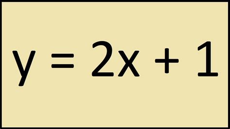 How to graph y = 2x + 1 - YouTube