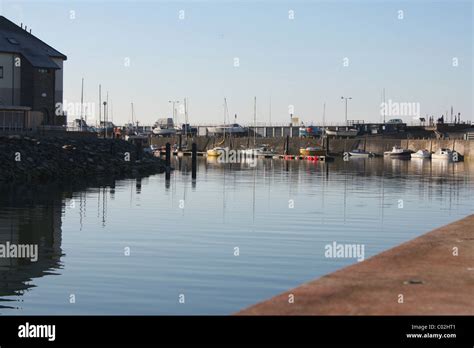 A selection of boats in Aberystwyth harbour Stock Photo - Alamy