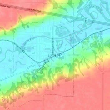 Lumsden topographic map, elevation, terrain