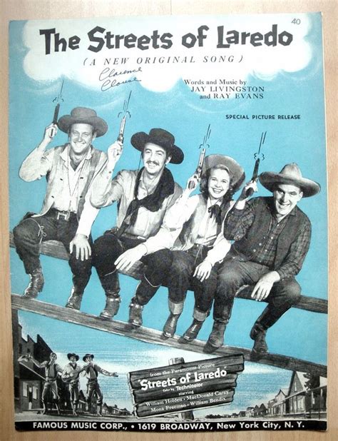 an old movie poster for the streets of laredoo, featuring four men in ...