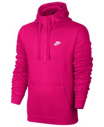 Nike Men's Half-Zip Hoodie - Pink L | Hoodies men pullover, Nike men ...