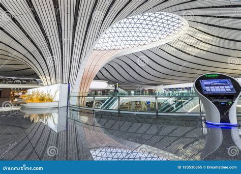 Beijing Daxing International Airport Terminal Editorial Image - Image of terminal, design: 183530865