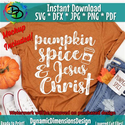 Pumpkin Spice Jesus Christ Fall svg quote Fall svg Fall | Etsy