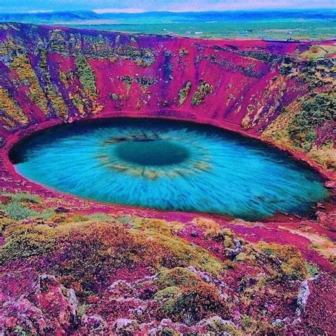 The Eye of the World. [Kerid Crater , Iceland] Kerid is a volcanic crater lake located in the ...