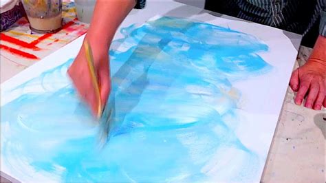 How to Paint and Blend a Background on Canvas | Acrylic Painting - YouTube