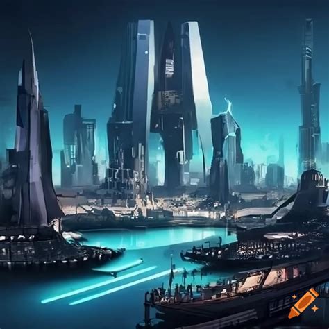 Concept art of a futuristic city in the year 2050 on Craiyon