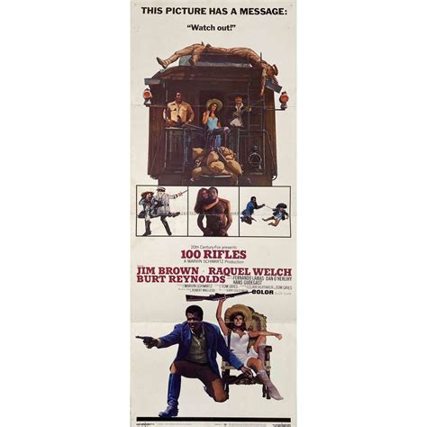 100 RIFLES French Movie Poster - 14x36 in. - 1969