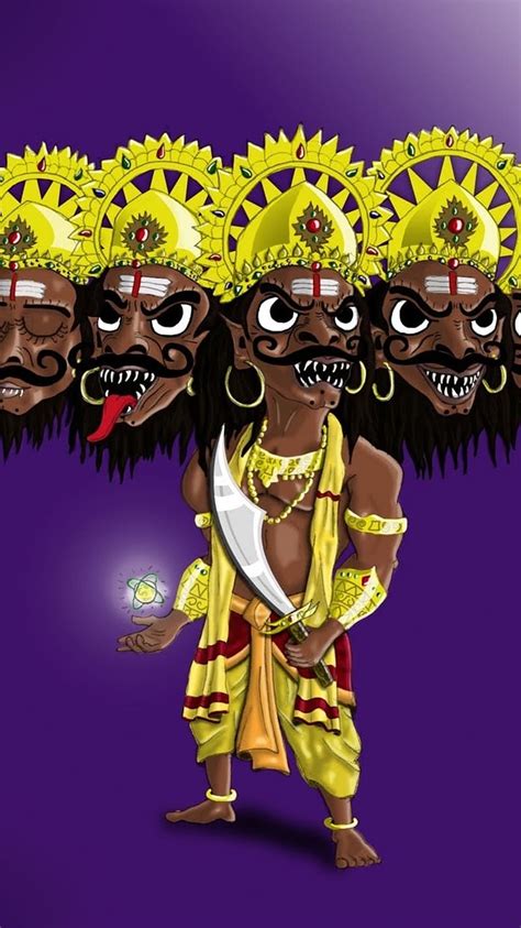 Ravan, cartoon, god, HD phone wallpaper | Peakpx