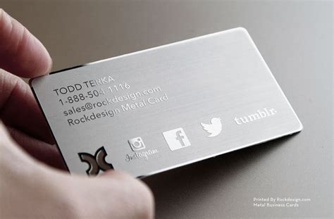 Metal Cards | Stainless Steel Cards | Metal business cards, Elegant business cards design ...