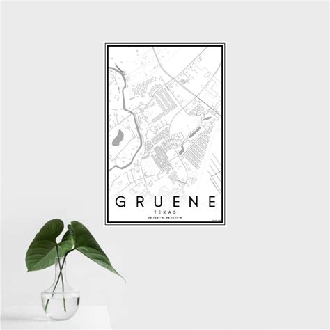 Gruene - Texas Map Print in Classic — JACE Maps