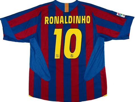 2005-06 Barcelona Home Shirt Ronaldinho #10 (Very Good) XL | Classic ...