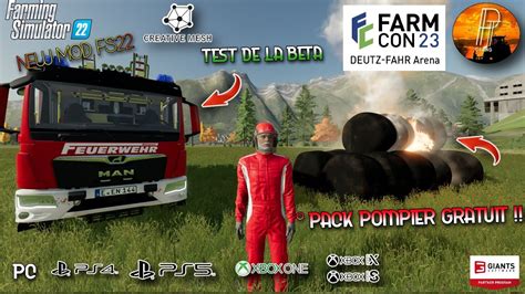 [NEW MOD FS22] EMERGENCY PACK - BETA - LES POMPIERS ARRIVENT SUR FARMING !! :D - YouTube