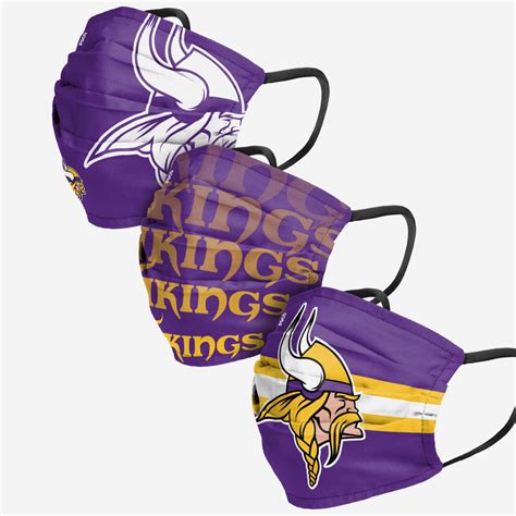 Minnesota Vikings Matchday 3 Pack Face Cover FOCO