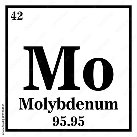 Molybdenum Periodic Table of the Elements Vector illustration eps 10 ...