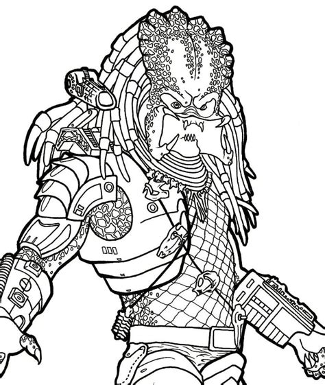 Predator Mask Coloring Pages