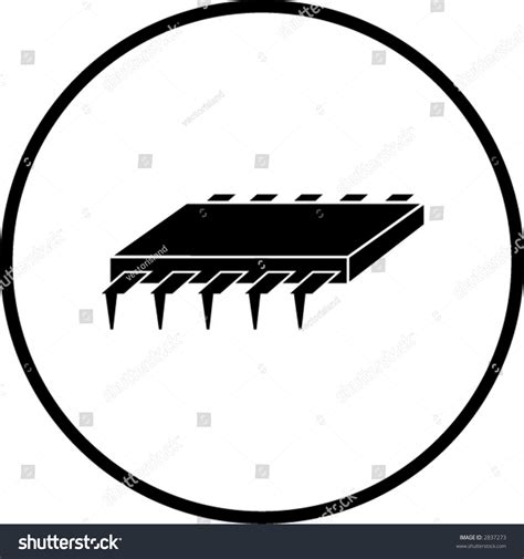 Integrated Circuit Symbol Stock Vector Illustration 2837273 : Shutterstock