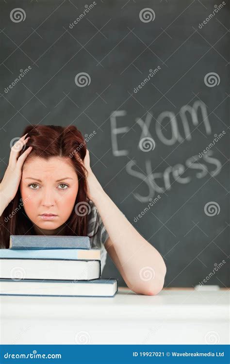 Portrait Of An Anxious Student Stock Image - Image: 19927021