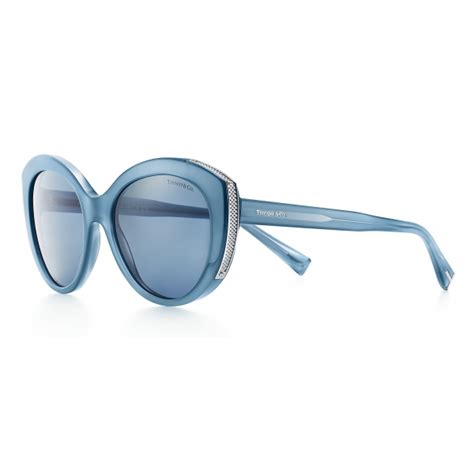 Tiffany & Co. - Cat Eye Sunglasses - Light Blue Silver - Tiffany Diamond Point Collection ...