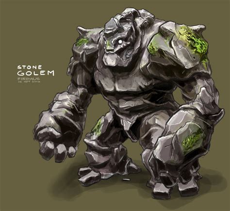 Stone Golem by freakyfir on DeviantArt