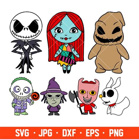 Baby Jack and Sally Bundle Svg, Halloween Svg, Oogie Boogie Baby Svg, Cricut, Silhouette Vector ...