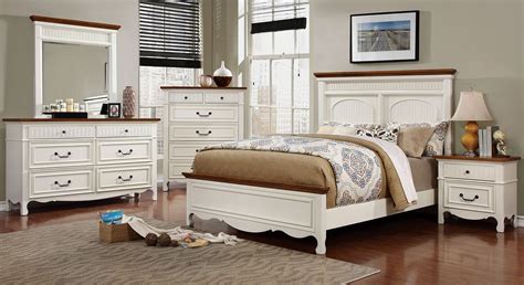Galesburg White and Oak Bedroom Set from Furniture of America | Coleman Furniture