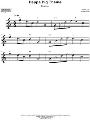 Peppa Pig Sheet Music Downloads at Musicnotes.com