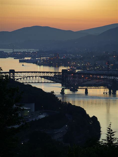 Burrard Inlet & North Vancouver Night-time Sunset Cityscape - a photo on Flickriver